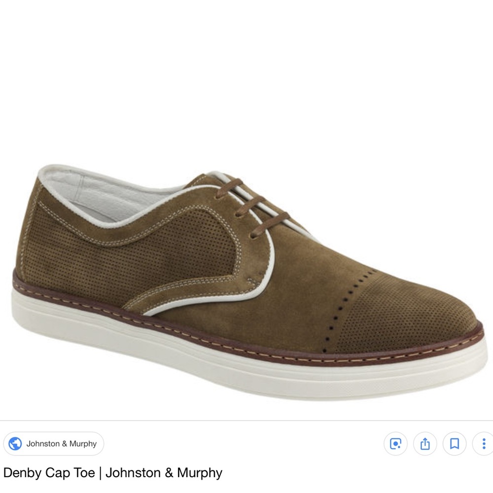 Johnston & Murphy Denny cap toe sz 9 Camel